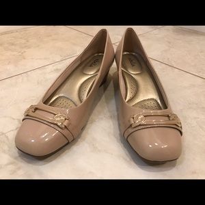 Abella Nude Wedge Pumps